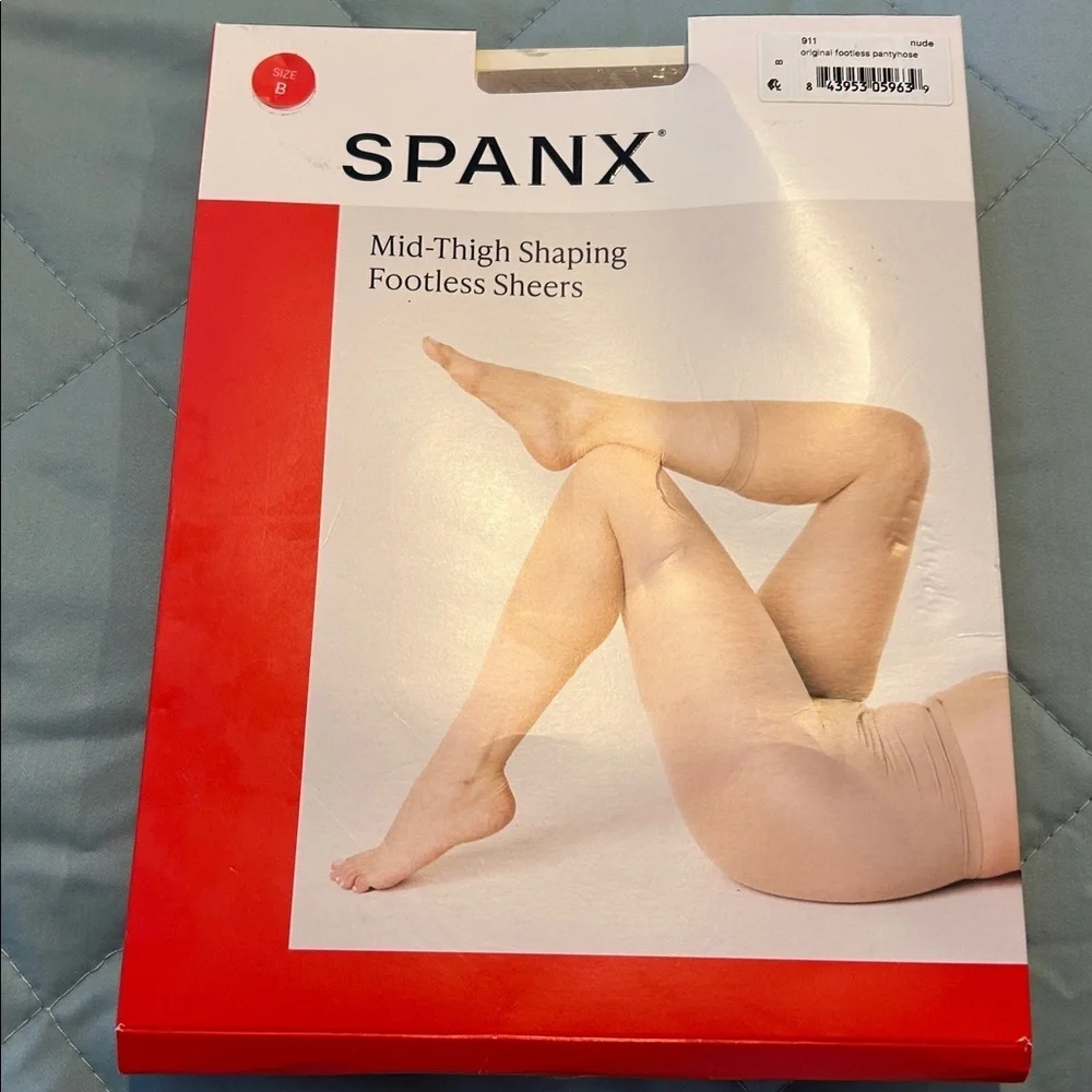 SPANX Mid-Thigh Shaping Footless Sheers in Nude